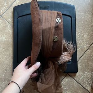 Brown, steampunk hat